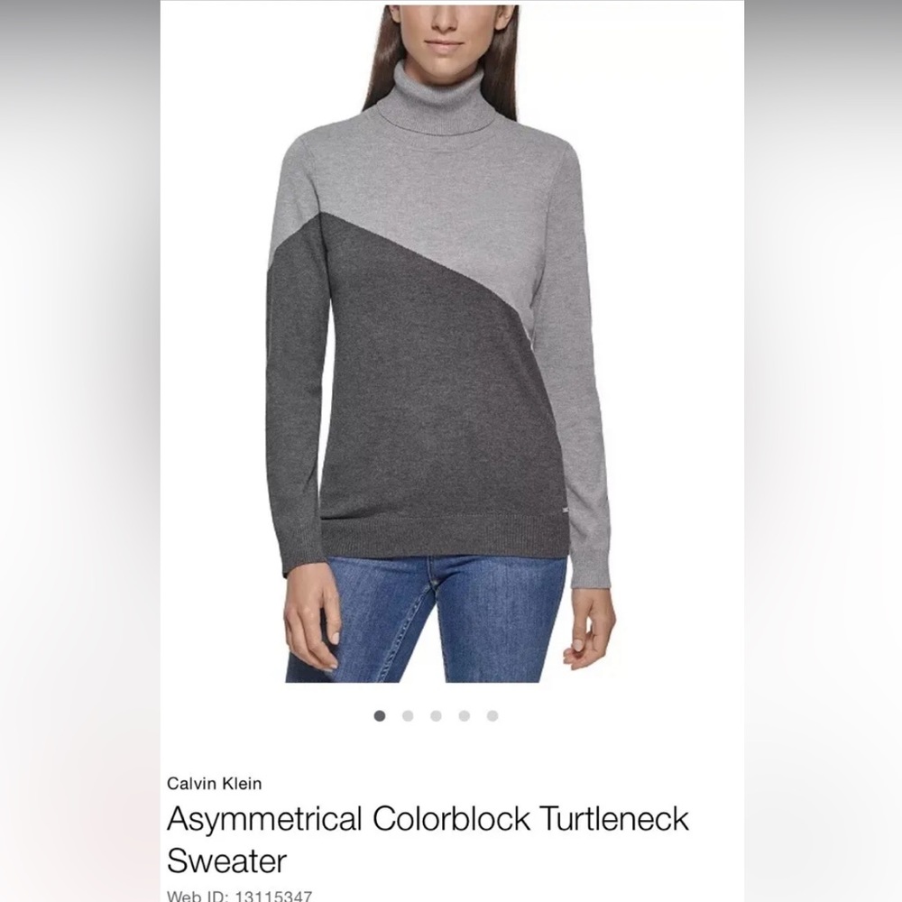Calvin Klein ColorBlock Turtleneck SZ Small